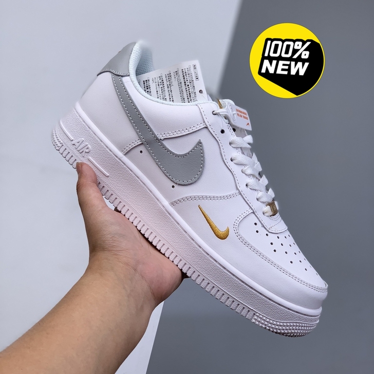 耐克 Air Force 1 白灰金板鞋 ...