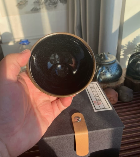 禧御龙窑—柴烧乌金建盏 品相特别好，带证书...