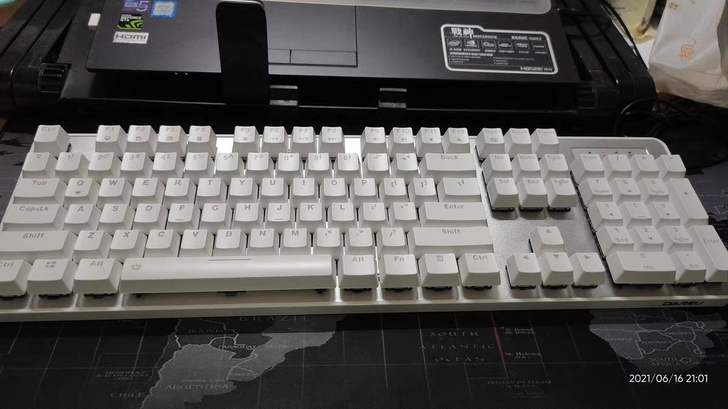 全新达尔优EK810无线有线电脑机械键盘2...