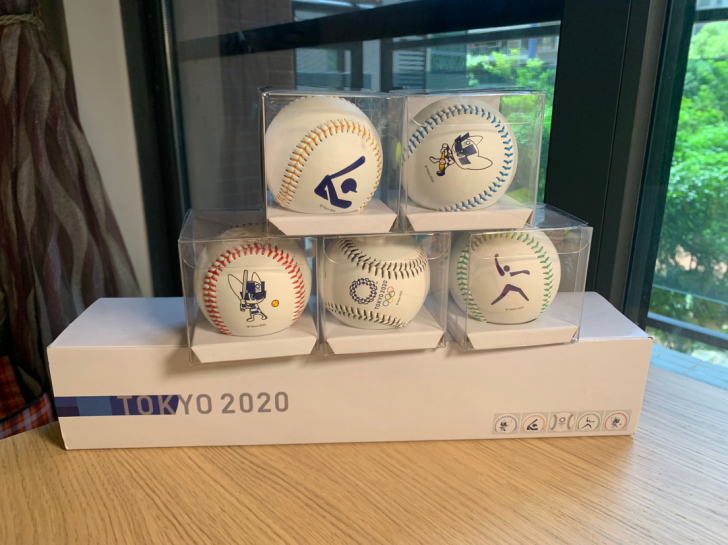 东京奥运会 纪念棒球 一套5个
