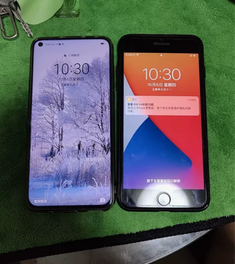 闲置一个苹果7后面带字母的那种，一个华为n...