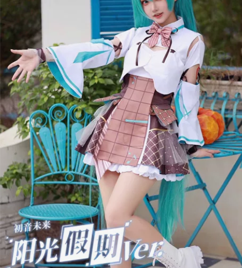 出初音未来阳光假期cos服 次元依家的试过...