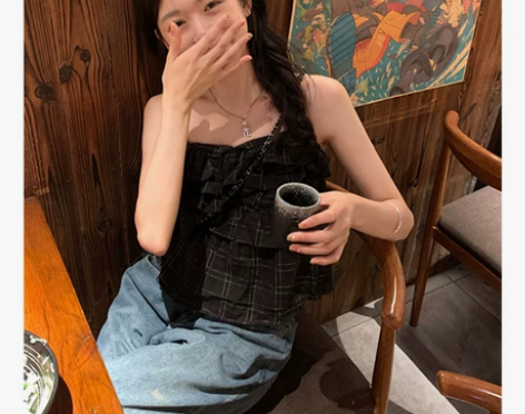 ?甜美外穿小吊带背心女夏季2022新款设计...