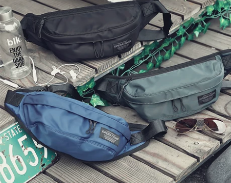 男士多功能腰包牛津布防水休闲运动胸包时尚嘻...