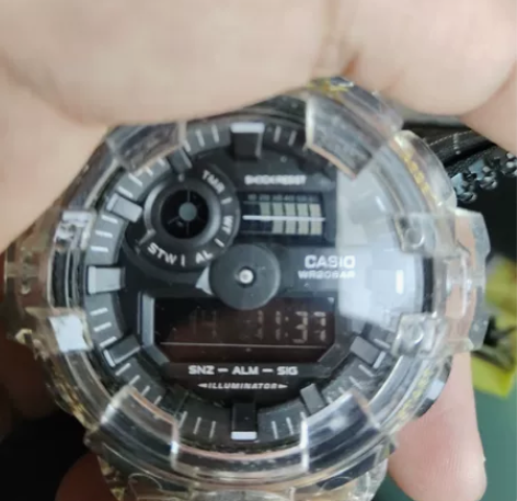 卡西欧冰韧白色透明GA700s，微瑕，新换...