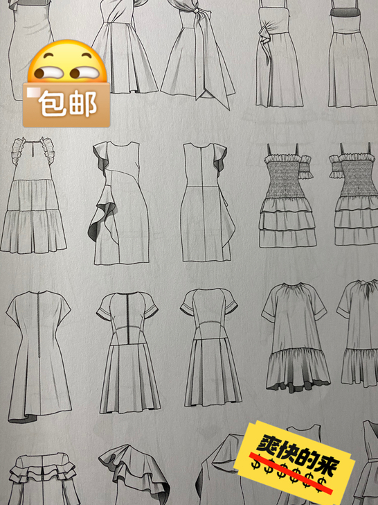 服装款式图连衣裙设计/衬衫等等/可设计/可...