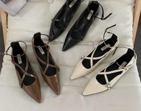 ?设计感小众平底鞋法式复古玛丽珍鞋2022...