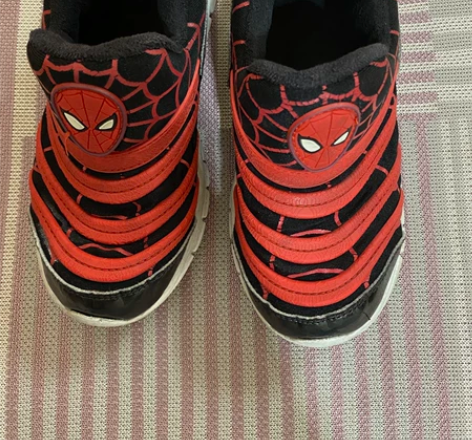安踏男童毛毛虫运动鞋 漫威联名蜘蛛侠尺码3...
