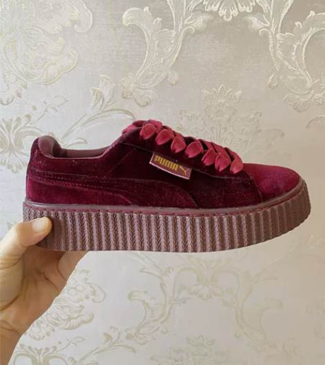 彪马 女运动鞋 枣红色 36.5码 225...