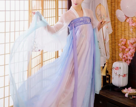 都城南庄 木婉清 齐胸襦裙汉服渐变印花绣花...