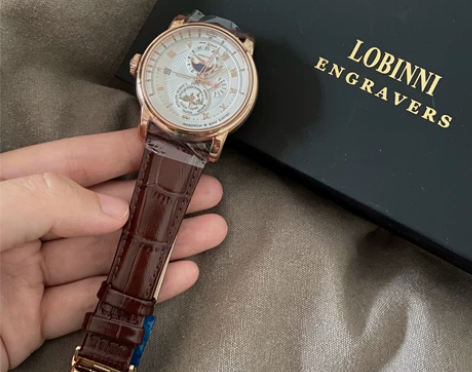 家中闲置 罗宾尼绅士机械商务男表 皮表带 ...