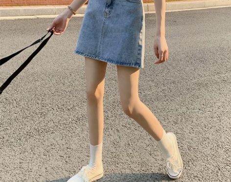 牛仔半身裙女2020新款夏季a字裙高腰短裙...