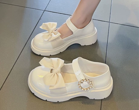 法式玛丽珍小皮鞋女英伦2022新款夏季蝴蝶...