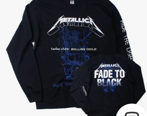 正版Metallica乐队复古vintag...