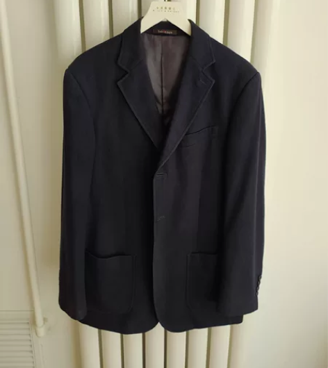 海德格 男休闲西装上装，条绒靛蓝黑，尺码X...