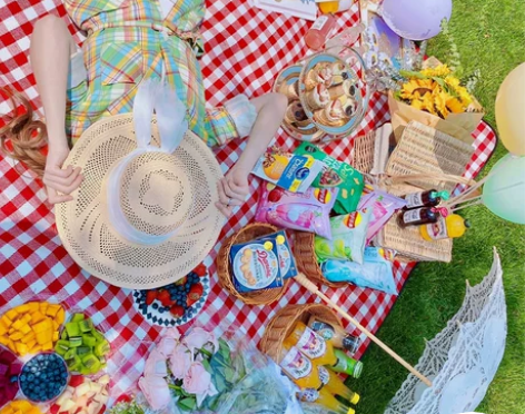 野餐篮小篮子ins必备用品网红全套编织竹篮...