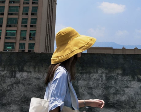 渔夫帽女夏季韩版百搭潮双面遮脸太阳帽子日系...