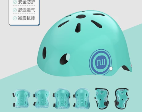 全新斯威轮滑护具儿童头盔骑行全套装备滑板溜...