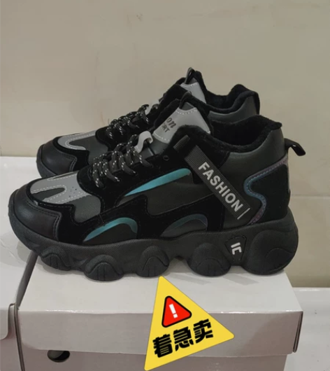 清货全新38码【加绒】老爹鞋36码37码3...