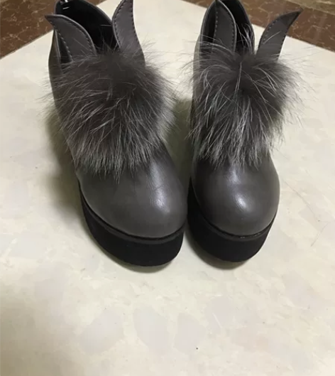 兔毛球内增高鞋,上脚超好看的一双鞋,自带内...