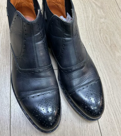 铁狮丹尼套脚切尔西专柜正品男士短靴,经典复...