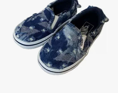 万斯vans破洞牛仔一脚蹬 16cm尺码 ...