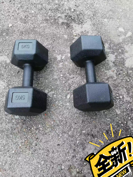 全新哑铃便宜出一对38包邮，单只5KG，一...