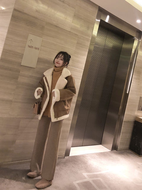 黑色秋冬学生初恋裤垂坠感针织阔腿裤女显瘦高...