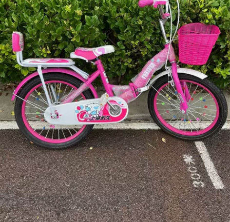 18寸折叠儿童自行车,有辅助轮,9.5成新...