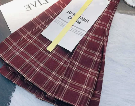 百褶裙女春季2022新款韩版学院高腰复古格...