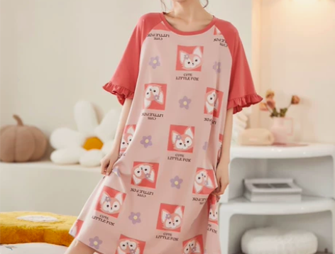 睡裙女夏季纯棉中长款甜美韩版公主风睡衣20...