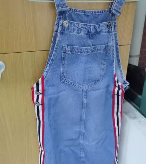 【背带牛仔裙】 欧美风ins复古牛仔连衣裙...