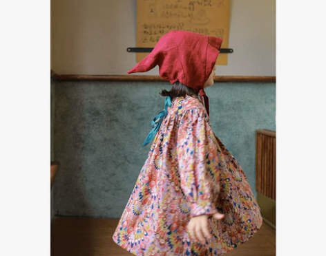幼悠女童连衣裙民族风碎花长袖裙子宝宝洋气时...