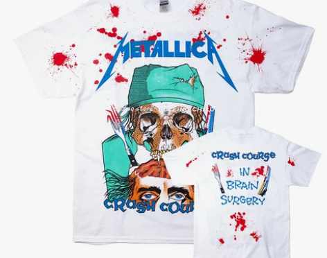 正版Metallica乐队复古vintag...