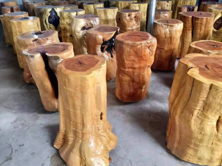 闲置全新库存出售枣木雷击木原木小块可定做和...