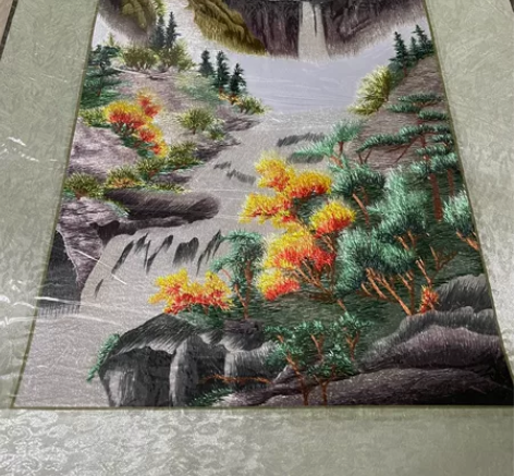 玄关画【画】处理全新苏绣画 没有裱框清仓丝...