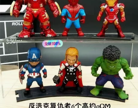 工厂一手货源：复仇者联盟Q版钢铁侠手办模型...