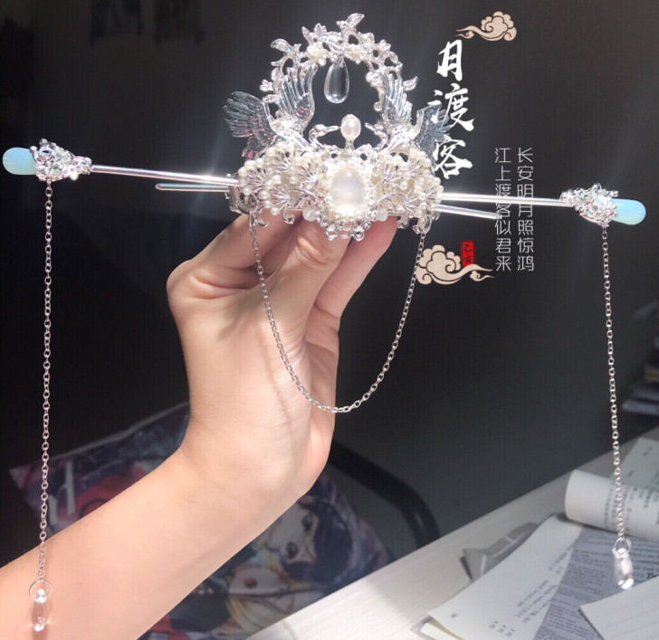 二哈和他的白猫师尊楚晚宁衍生发冠cos