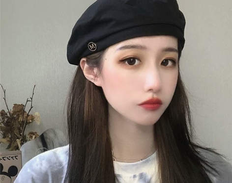 贝雷帽女春夏网红黑色ins八角帽子网红韩版...