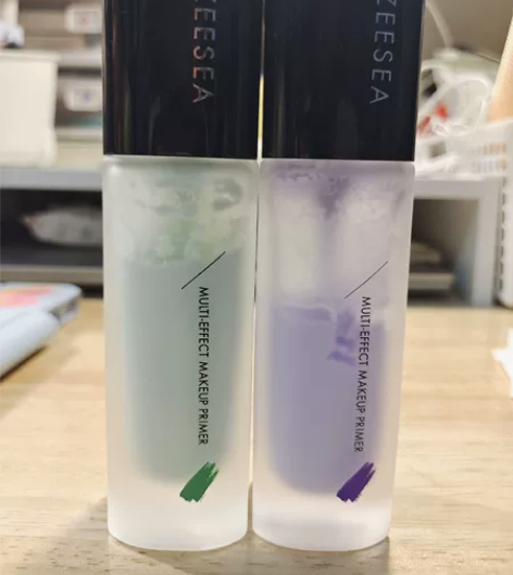 滋色隔离绿色和紫色，在店里买的，分别剩这么...