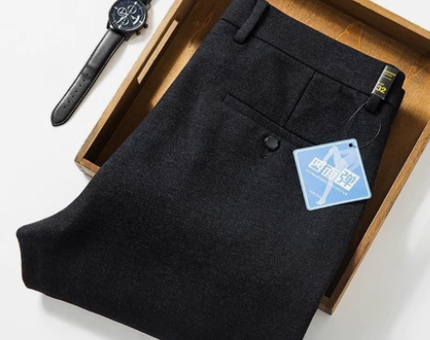 全新春秋款黑色中腰四面弹力高弹力抗皱磨毛高...