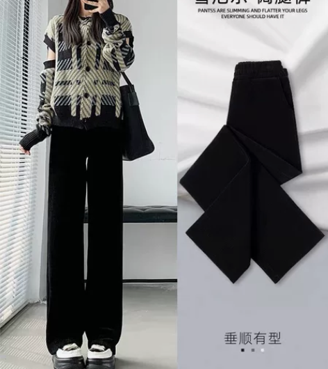 均码加绒阔腿裤全新出 感兴趣的话点“我想要...