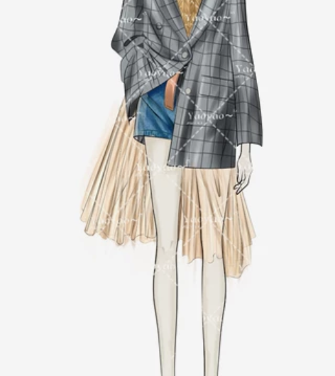 服装设计  妆容设计  效果图 款式图 结...