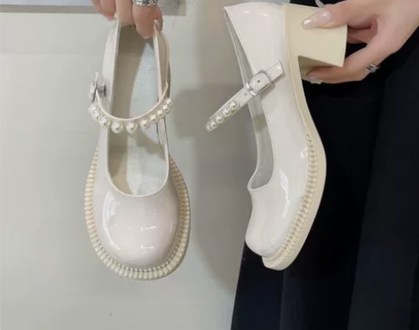 公主jk制服小皮鞋女英伦风学院风大头百搭粗...
