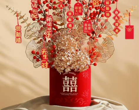 订婚结婚摆件结婚礼物送新人婚房布置抱抱桶 ...