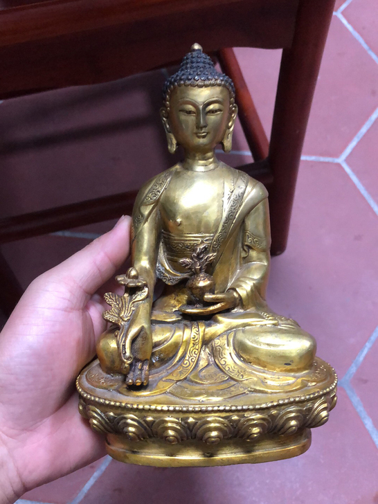 铜佛像 家人收的 高21厘米 220元包邮