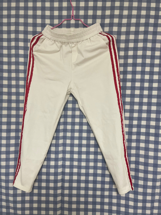 白色条纹裤子，两件包邮