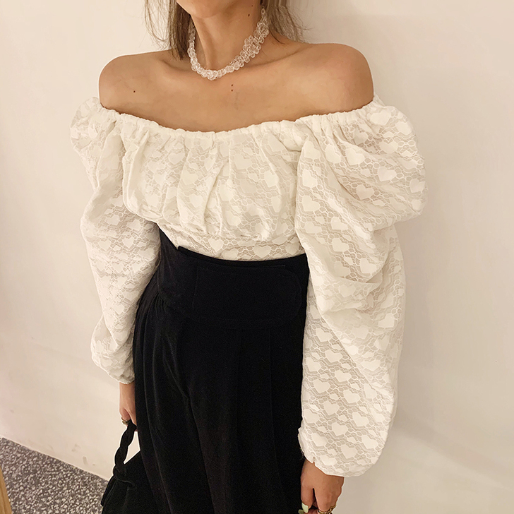 设计感小众方领蕾丝衫女秋季长袖韩版宽松时尚...