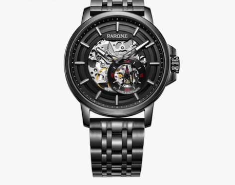 雷诺2019新款手表男官方正品钢带防水镂空...