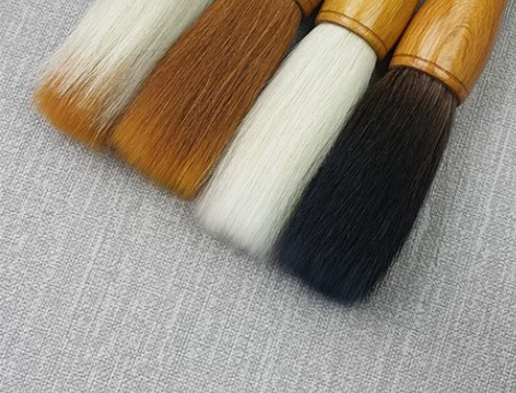 闲置，拼命价！狼毫羊毫木杆短杆抓笔写对联大...